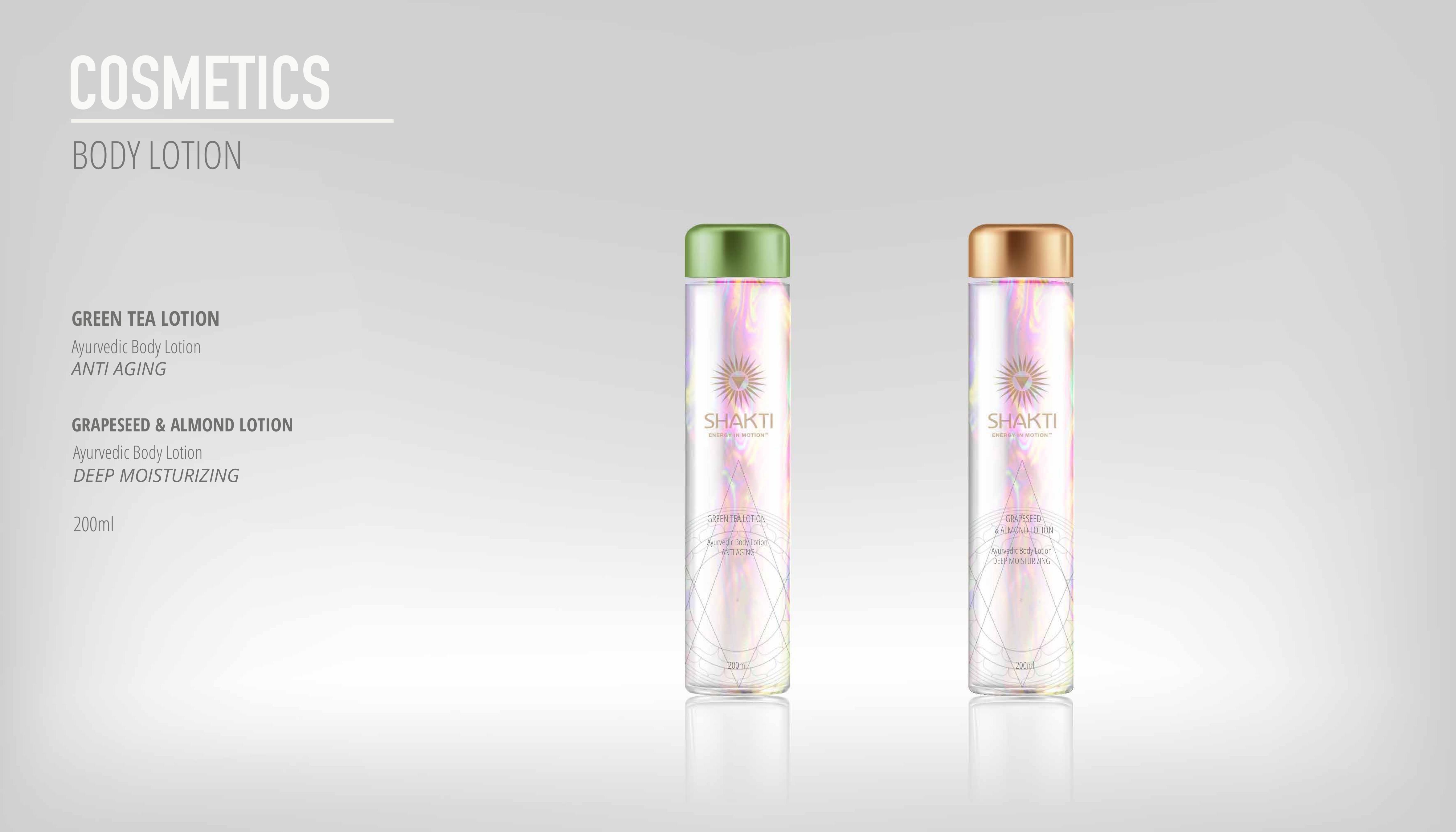 Shakti Green Tea Lotion and Grapeseed & Almond Lotion — Ayurvedic body lotions
