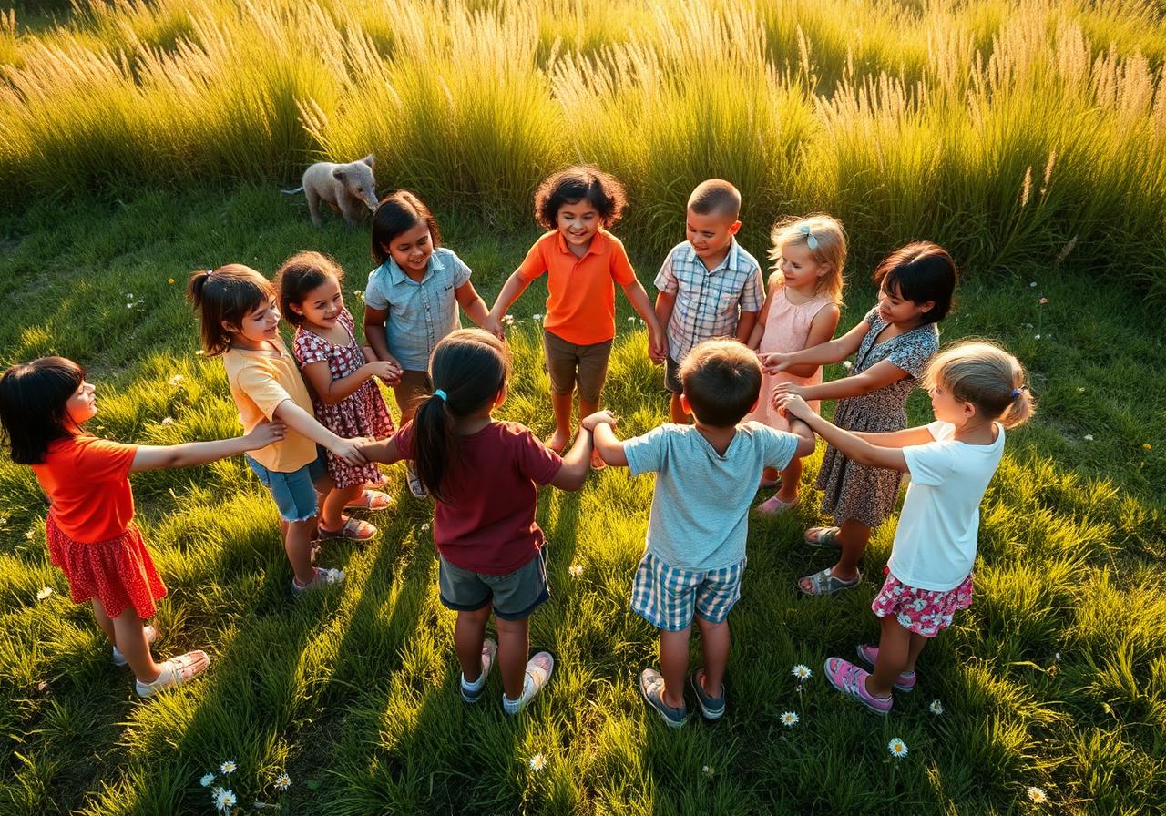 Diverse hands joined together in a circle of global unity